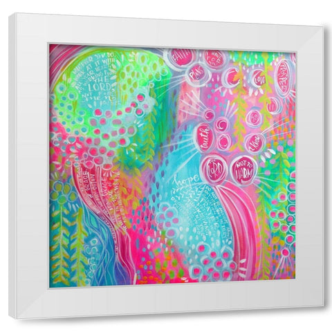 Joy White Modern Wood Framed Art Print by Wieners, Valerie