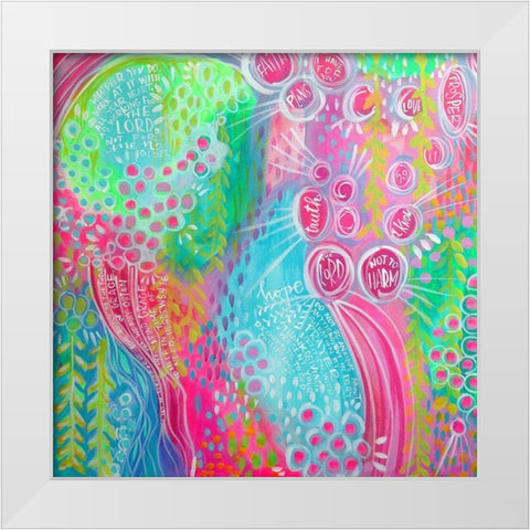 Joy White Modern Wood Framed Art Print by Wieners, Valerie