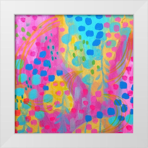 Dots II White Modern Wood Framed Art Print by Wieners, Valerie