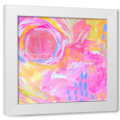 Pinks White Modern Wood Framed Art Print by Wieners, Valerie