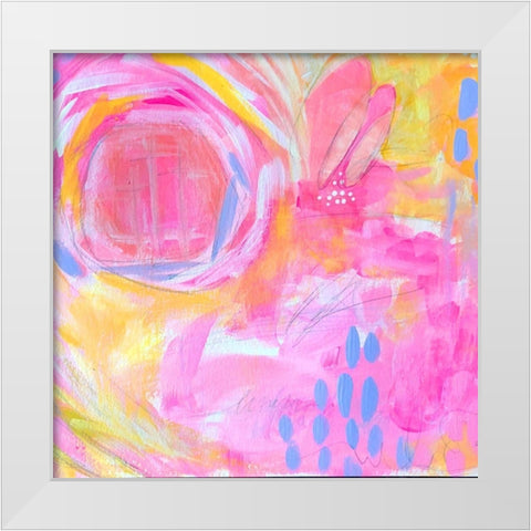 Pinks White Modern Wood Framed Art Print by Wieners, Valerie