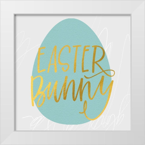 Easter Bunny White Modern Wood Framed Art Print by Wieners, Valerie