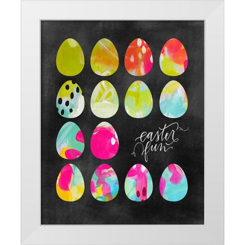 Easter Fun White Modern Wood Framed Art Print by Wieners, Valerie