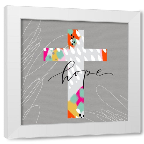 Hope Cross II White Modern Wood Framed Art Print by Wieners, Valerie