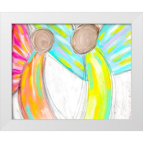 Angels II White Modern Wood Framed Art Print by Wieners, Valerie