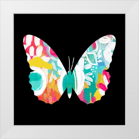 Butterfly White Modern Wood Framed Art Print by Wieners, Valerie