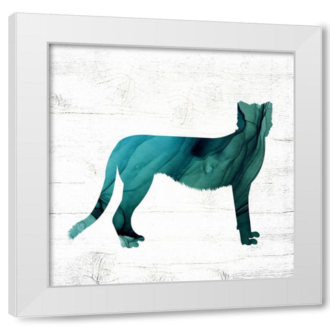 Cheetah White Modern Wood Framed Art Print by Wieners, Valerie