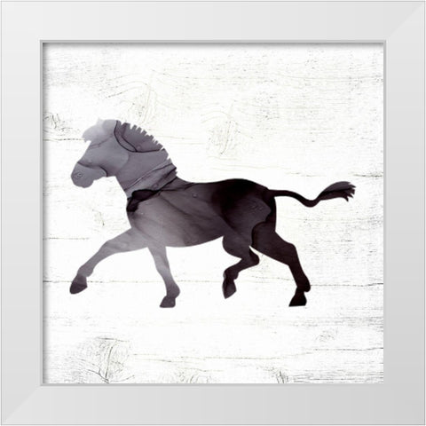 Zebra White Modern Wood Framed Art Print by Wieners, Valerie