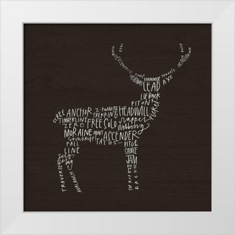 Deer Lodge White Modern Wood Framed Art Print by Wieners, Valerie