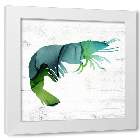 Shrimp White Modern Wood Framed Art Print by Wieners, Valerie