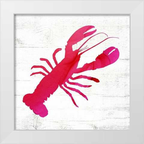 Lobster White Modern Wood Framed Art Print by Wieners, Valerie