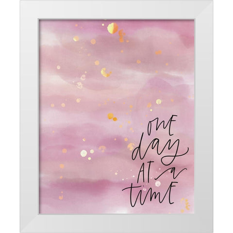 One Day White Modern Wood Framed Art Print by Wieners, Valerie