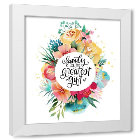 Family White Modern Wood Framed Art Print by Wieners, Valerie