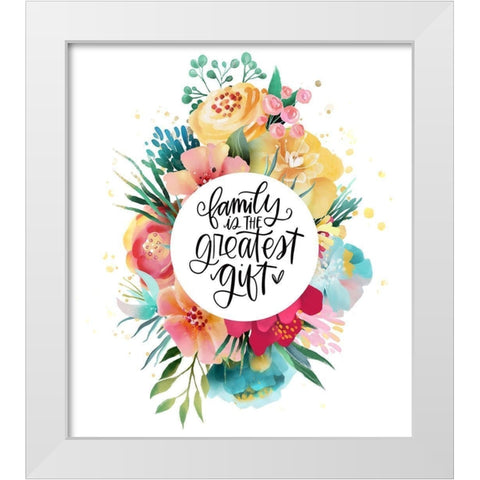 Family White Modern Wood Framed Art Print by Wieners, Valerie