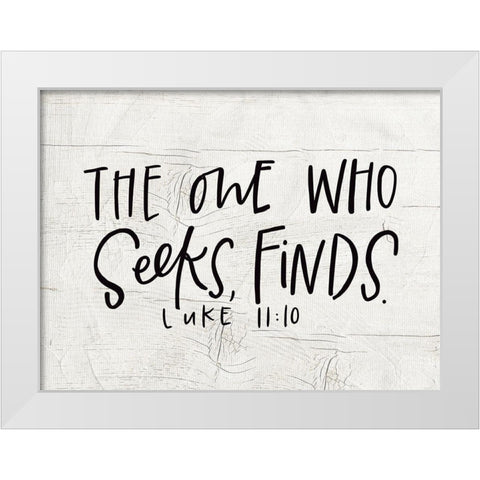 Seeks White Modern Wood Framed Art Print by Wieners, Valerie