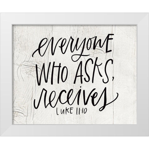 Everyone White Modern Wood Framed Art Print by Wieners, Valerie