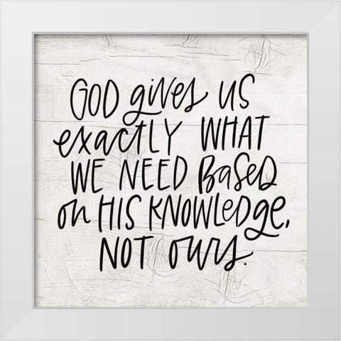 God Gives White Modern Wood Framed Art Print by Wieners, Valerie