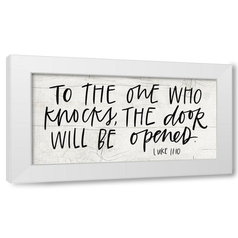 Knocks White Modern Wood Framed Art Print by Wieners, Valerie