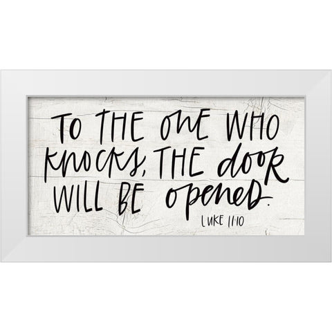 Knocks White Modern Wood Framed Art Print by Wieners, Valerie