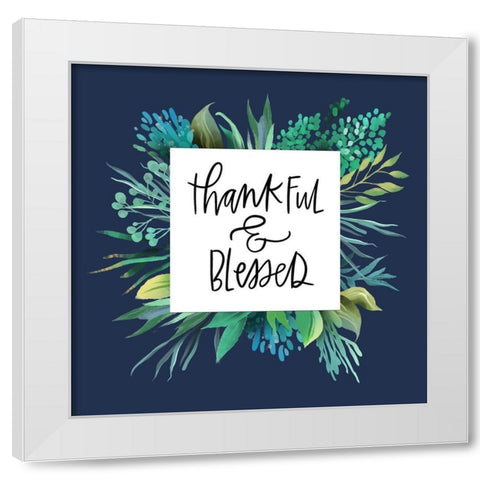 Thankful   White Modern Wood Framed Art Print by Wieners, Valerie