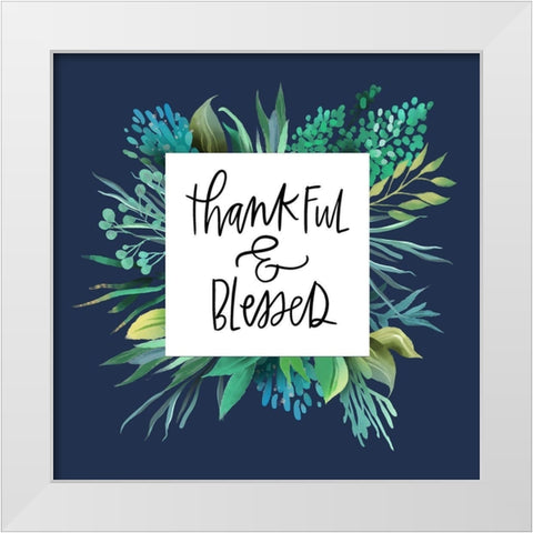 Thankful   White Modern Wood Framed Art Print by Wieners, Valerie