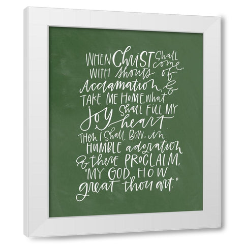 How Great White Modern Wood Framed Art Print by Wieners, Valerie