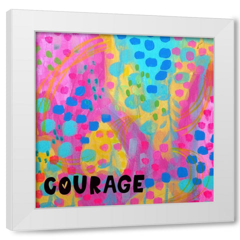 Courage White Modern Wood Framed Art Print by Wieners, Valerie