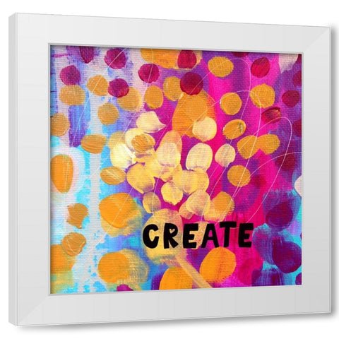 Create White Modern Wood Framed Art Print by Wieners, Valerie