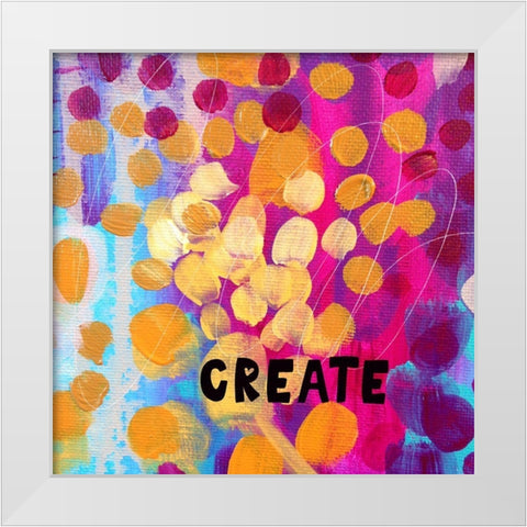 Create White Modern Wood Framed Art Print by Wieners, Valerie
