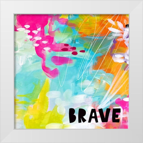 Brave White Modern Wood Framed Art Print by Wieners, Valerie