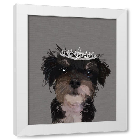 Terrier White Modern Wood Framed Art Print by Wieners, Valerie