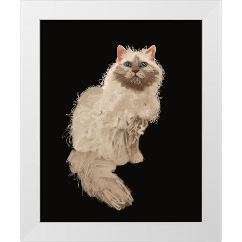 Cat White Modern Wood Framed Art Print by Wieners, Valerie