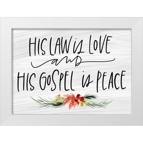 Law Is White Modern Wood Framed Art Print by Wieners, Valerie