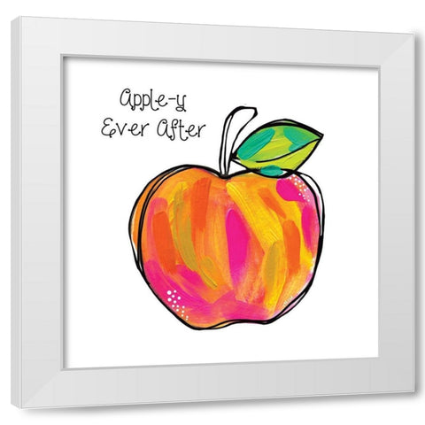 Apple White Modern Wood Framed Art Print by Wieners, Valerie