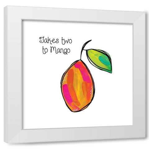 Mango White Modern Wood Framed Art Print by Wieners, Valerie