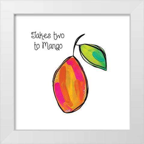 Mango White Modern Wood Framed Art Print by Wieners, Valerie