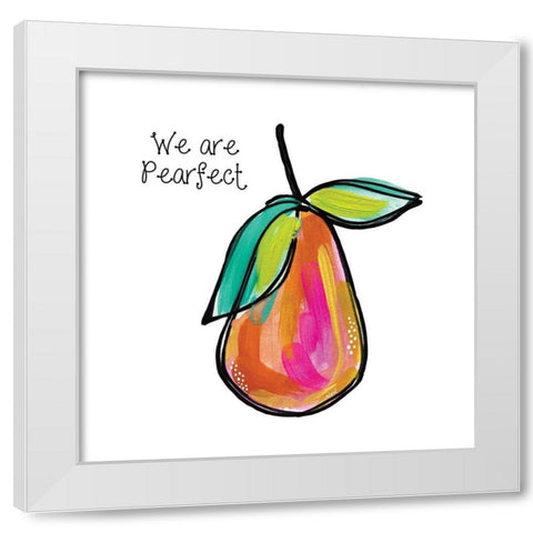 Pearfect White Modern Wood Framed Art Print by Wieners, Valerie