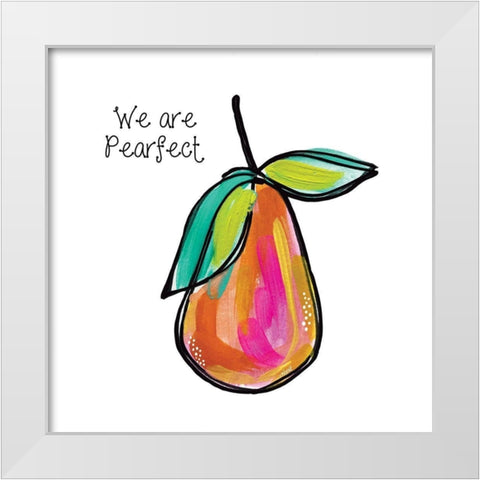 Pearfect White Modern Wood Framed Art Print by Wieners, Valerie