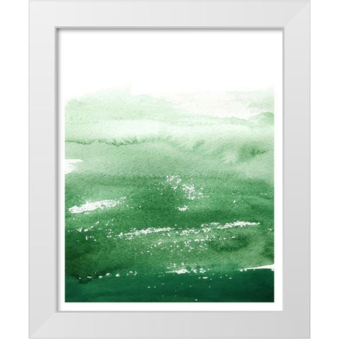 Green White Modern Wood Framed Art Print by Wieners, Valerie