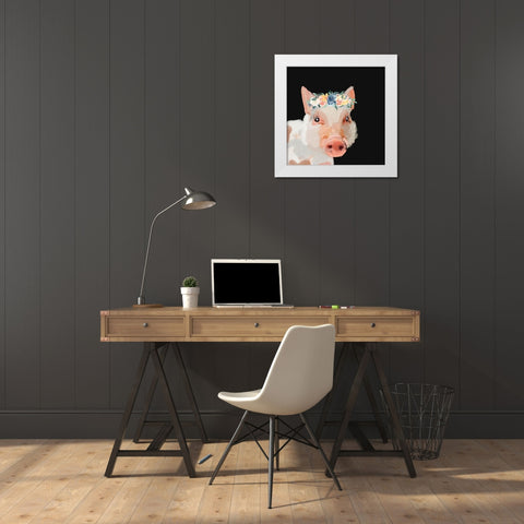 Pig II White Modern Wood Framed Art Print by Wieners, Valerie