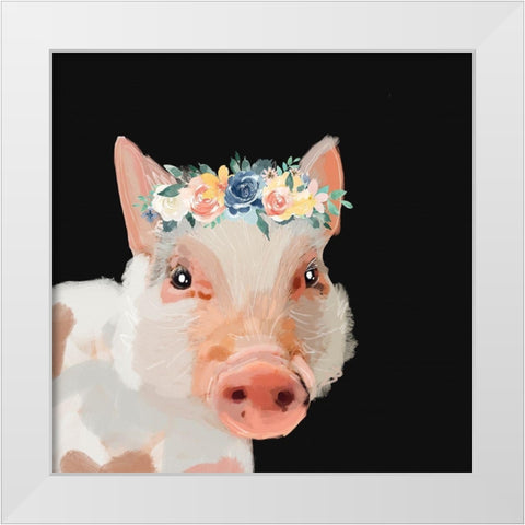 Pig II White Modern Wood Framed Art Print by Wieners, Valerie