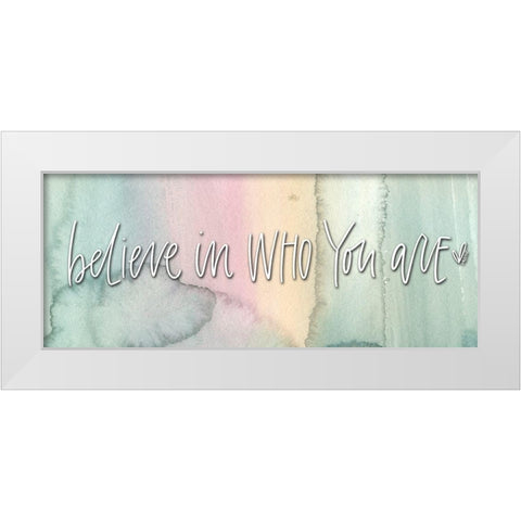 Believe White Modern Wood Framed Art Print by Wieners, Valerie