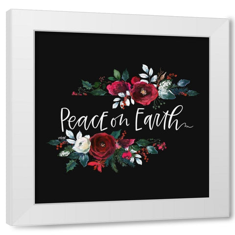 Peace on Earth White Modern Wood Framed Art Print by Wieners, Valerie