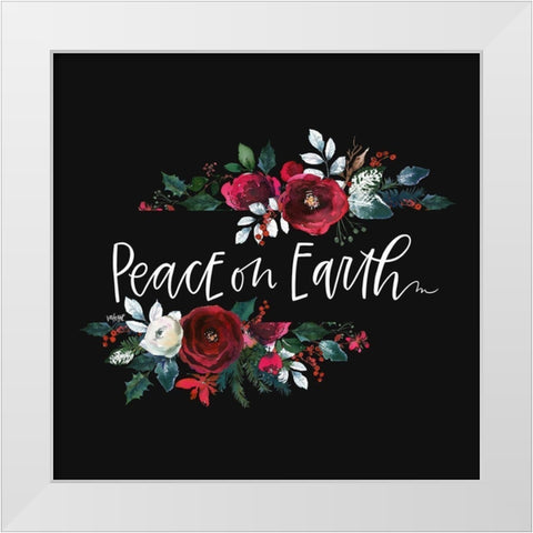 Peace on Earth White Modern Wood Framed Art Print by Wieners, Valerie