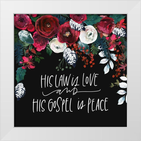 Gospel White Modern Wood Framed Art Print by Wieners, Valerie