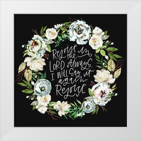 Rejoice White Modern Wood Framed Art Print by Wieners, Valerie