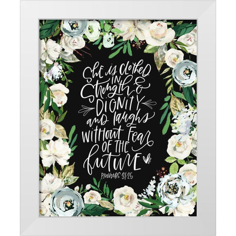 She is Clothed White Modern Wood Framed Art Print by Wieners, Valerie