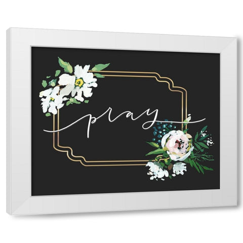 Pray White Modern Wood Framed Art Print by Wieners, Valerie