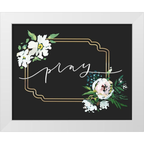 Pray White Modern Wood Framed Art Print by Wieners, Valerie