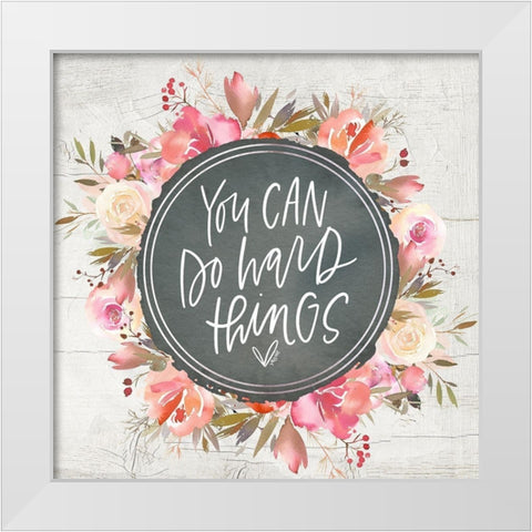 Hard Things White Modern Wood Framed Art Print by Wieners, Valerie